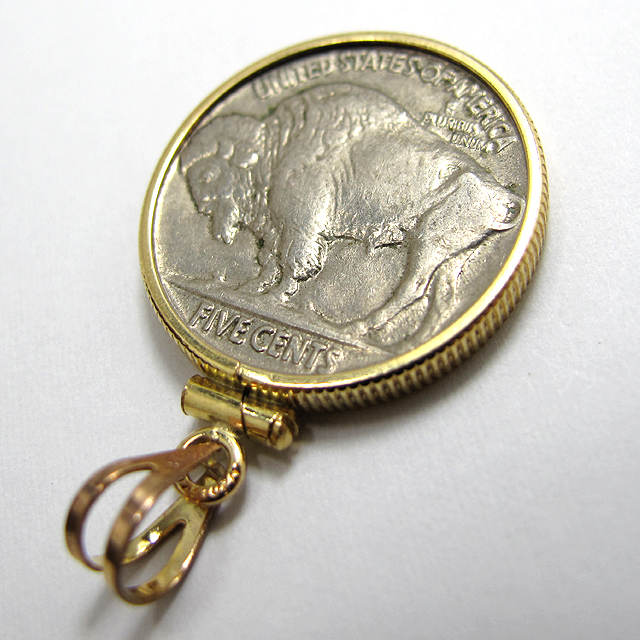 インディアン（バッファロー）コイン（5セント）コインペンダント・バチカン付「12kgf・ゴールドフィルド」の通販ページ