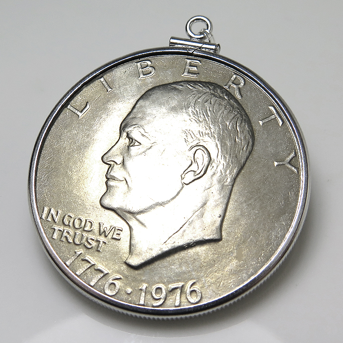 コインペンダント・アメリカ　建国200年記念 1ドル白銅貨/ダラー バチカン付「SV925」（1個）