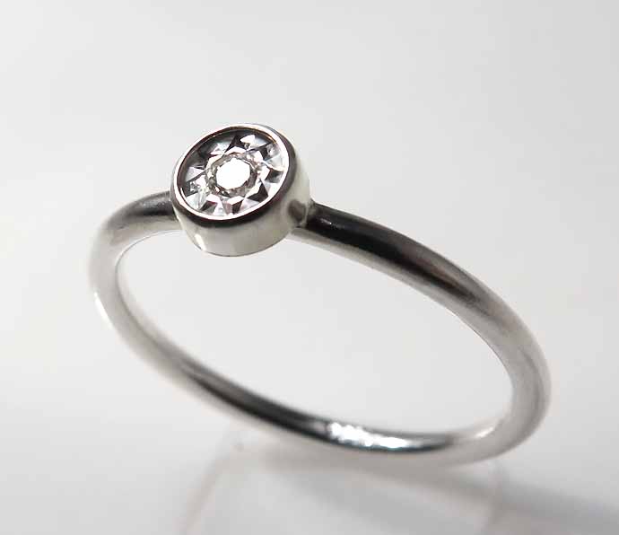 ラボグロウンダイヤモンド リング指輪 2mm シルバー SV925 （サイズ目安：11号） 5個