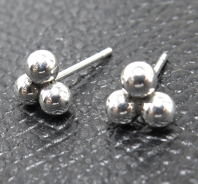 3mm フェイクピアス キャッチ付き 3つセット - アクセサリー